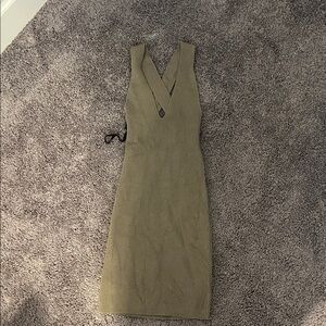 Elegant Mocha Sleeveless Dress